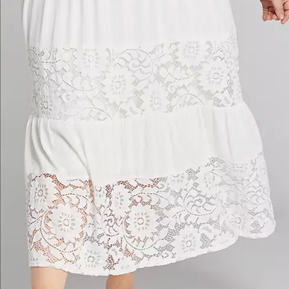 NWT Lane Bryant Lace-Inset Midi Dress - Picture 2 of 2
